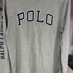 Polo Ralph Lauren Heather Gray Long Sleeve Tee boys size Large